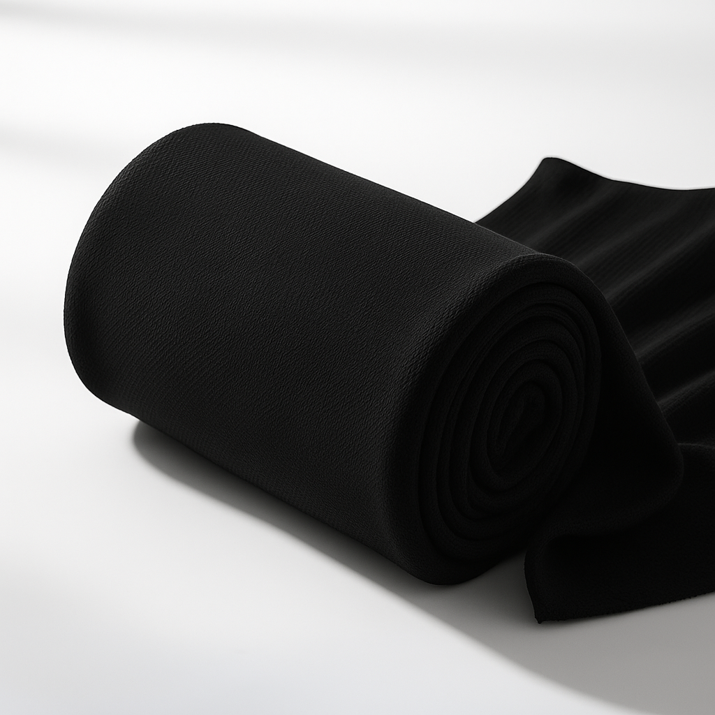 Tela Piqué Negro 260-265 g/m² Tubular