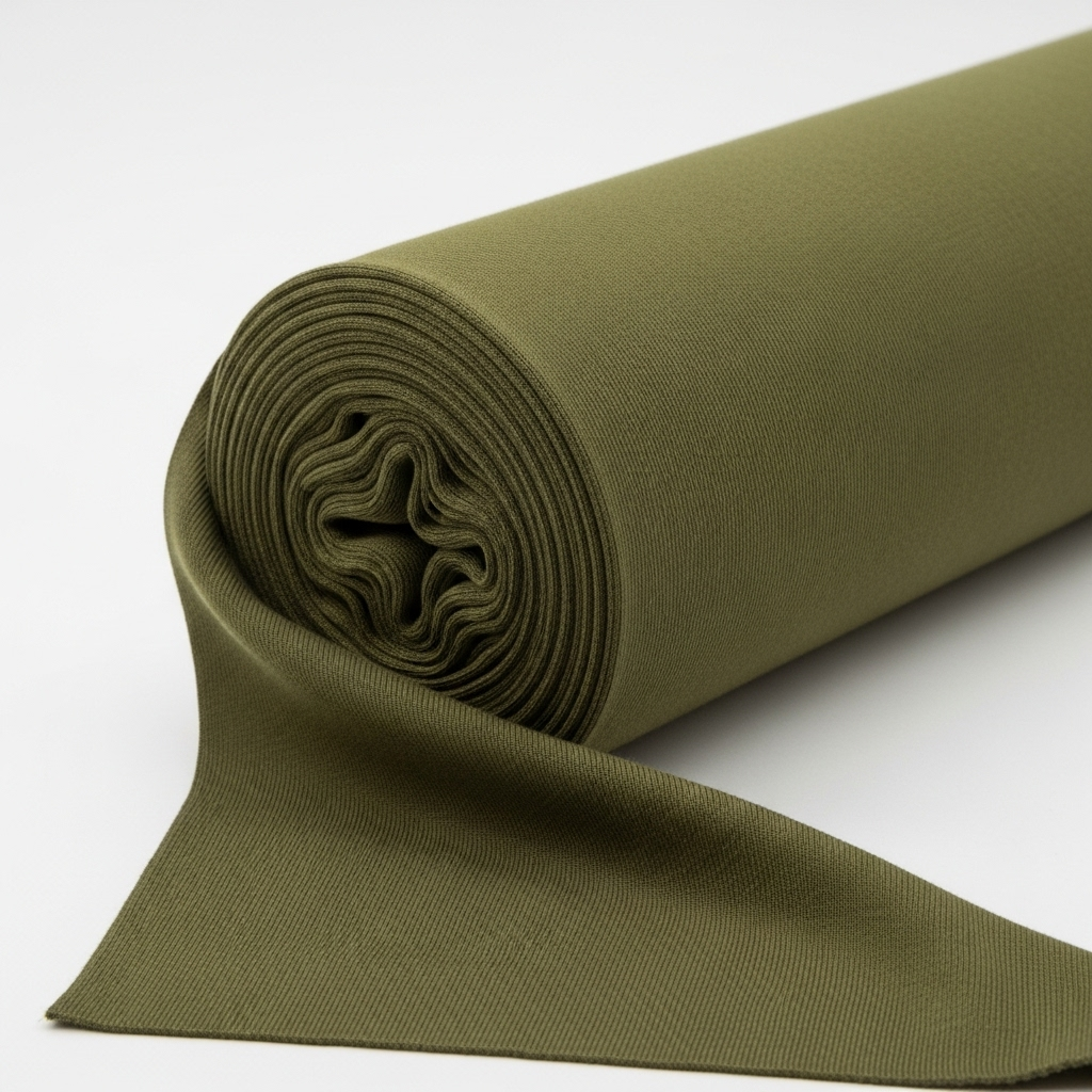 Tela Piqué Verde Militar 230-235 g/m² Tubular