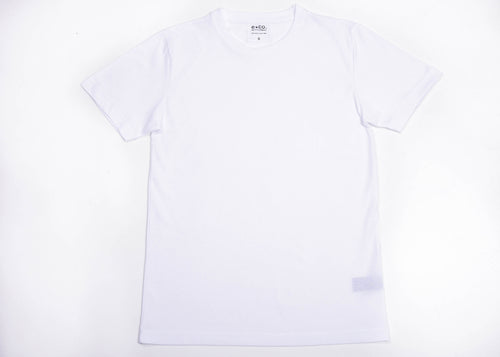 Playera Cuello Redondo Hombre — 50% PET Reciclado 47% Algodón Reciclado 3% otras fibras Recicladas — 165 g/m²