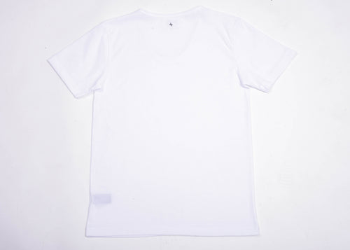 Playera Cuello Redondo Hombre — 50% PET Reciclado 47% Algodón Reciclado 3% otras fibras Recicladas — 165 g/m²