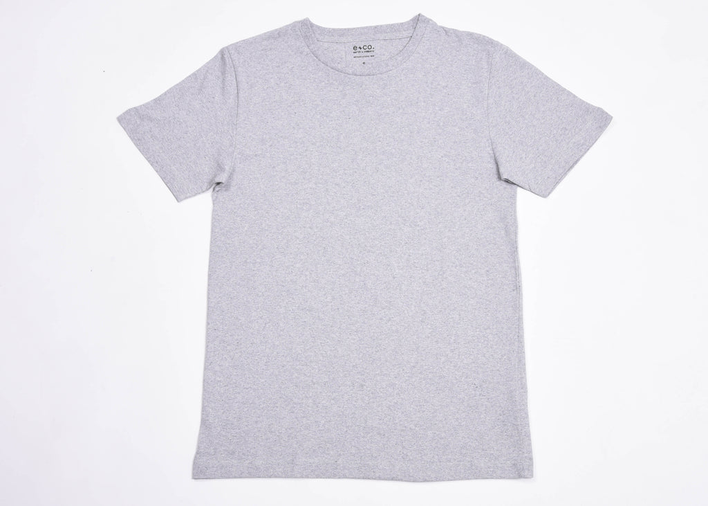 Playera Cuello Redondo Hombre — 50% Algodón Reciclado 50% Algodón Orgánica — 165 g/m²