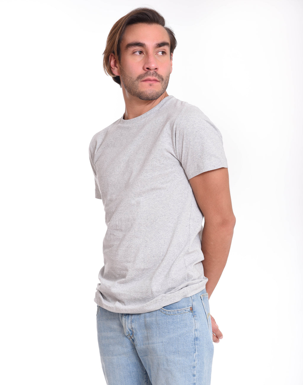 Playera Cuello Redondo Hombre — 50% Algodón Reciclado 50% Algodón Orgánica — 165 g/m²