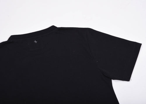 Playera Cuello Redondo Hombre — 50% PET Reciclado 47% Algodón Reciclado 3% otras fibras Recicladas — 185 g/m²